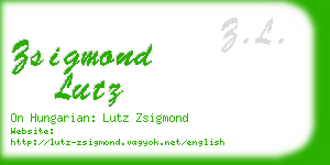 zsigmond lutz business card